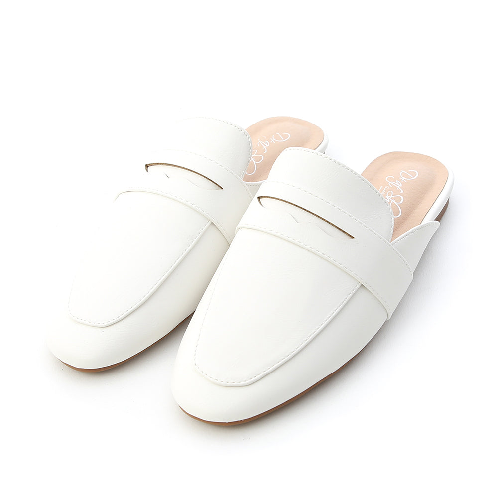 Penny Loafer Mules White S00006906 