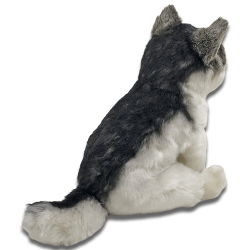 peluche loup gris