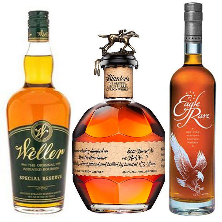 Weller Special Reserve & Blanton's Original Single Barrel Bourbon & Eagle  Rare Bourbon Bundle