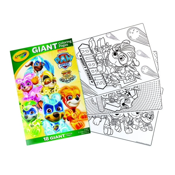 crayola giant coloring pages nickelodeon paw patrol mighty pups