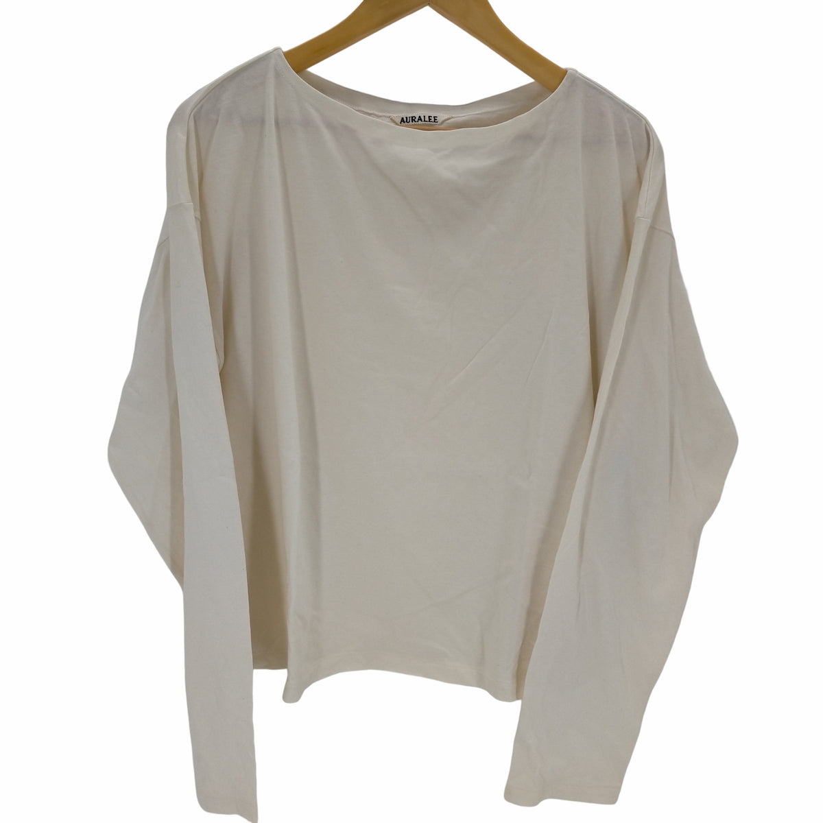 23ss AURALEE BOAT NECK L/S TEE ボートネックロンT-