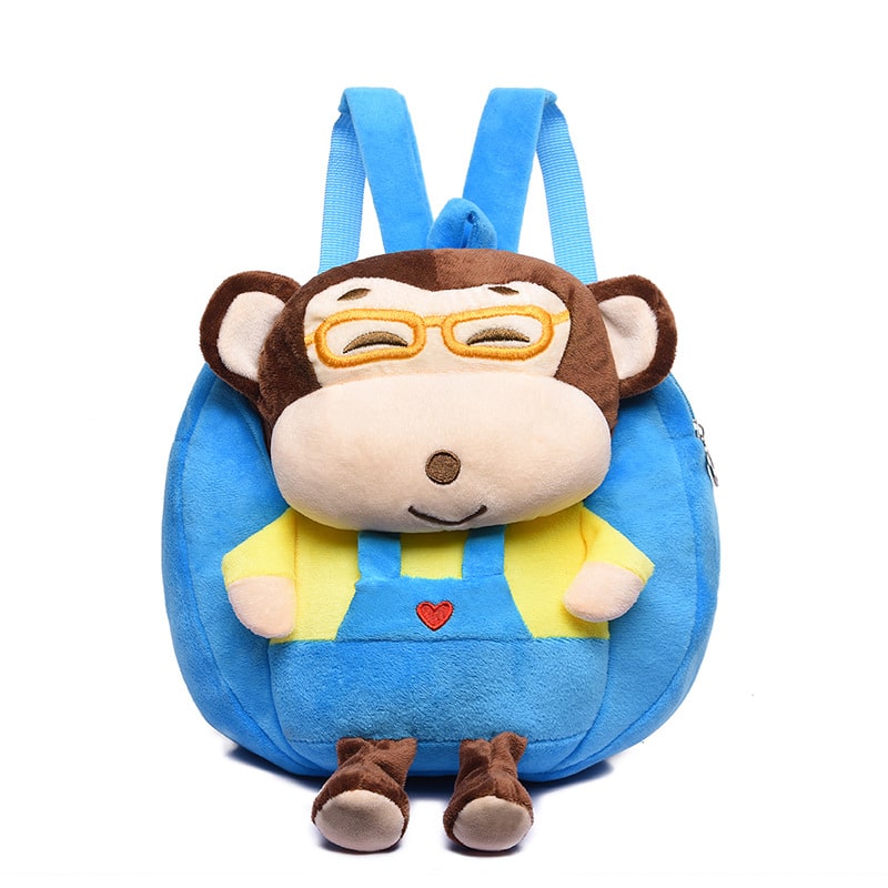 peluche singe bleu