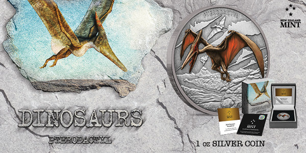 Dinosaurs – Pterodactyl 1oz Silver Coin available for a limited time!