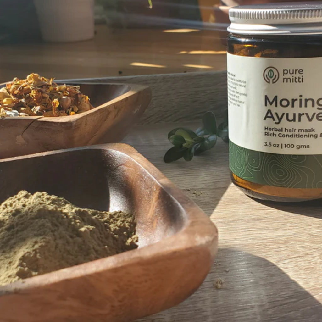 Moringa Methi Ayurvedic Indian Powder For Hair | Herbal Powder For Hair |  Pure Mitti