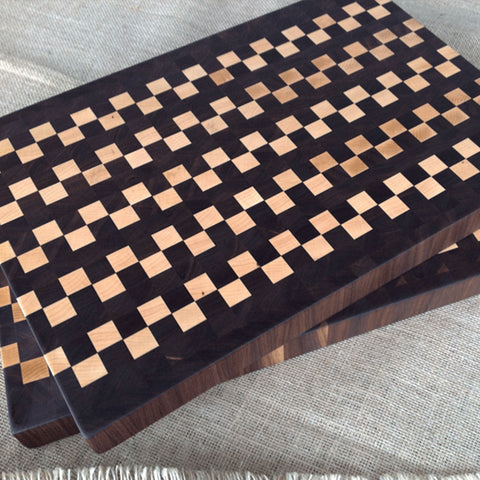 finished end grain boards