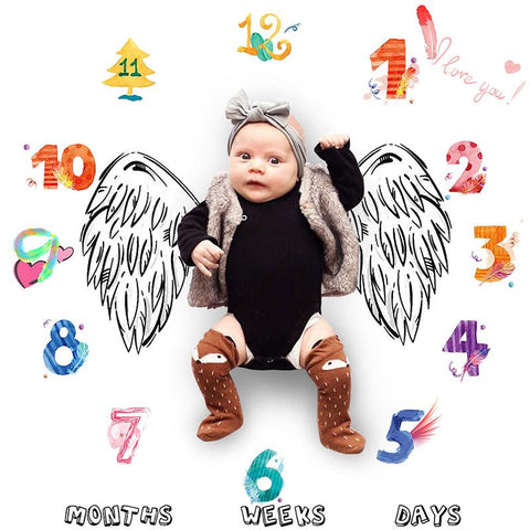 Angel Baby Milestone blanket