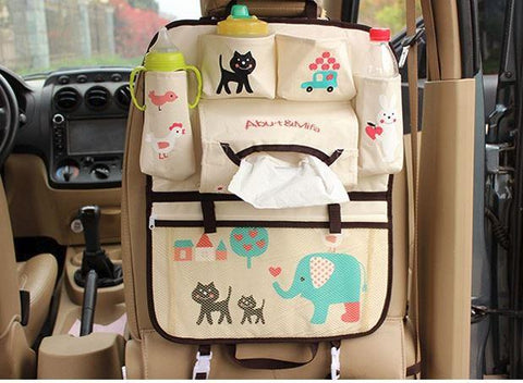 Elephants & cats baby car seat organisers