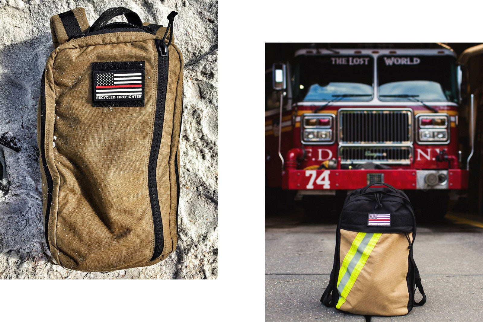 Recycled Firefighter Backpacks