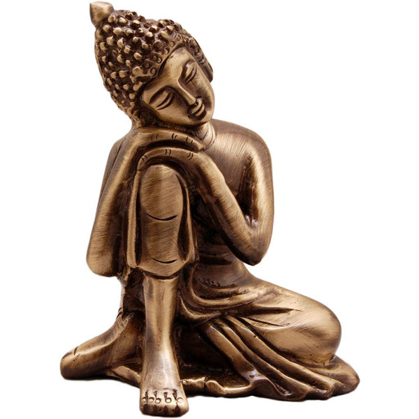 Brass Resting Buddha Showpiece