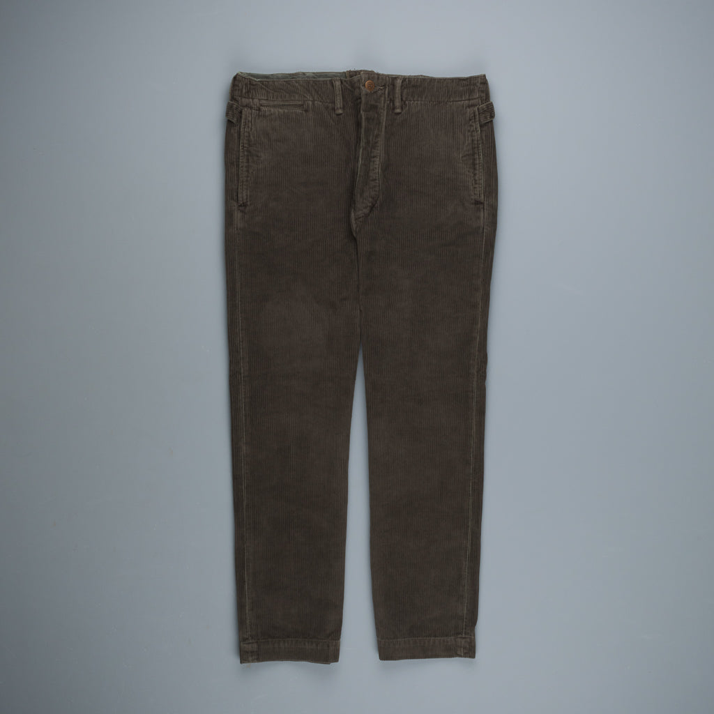 RRL Officer's Flat Pants Corduroy Brown