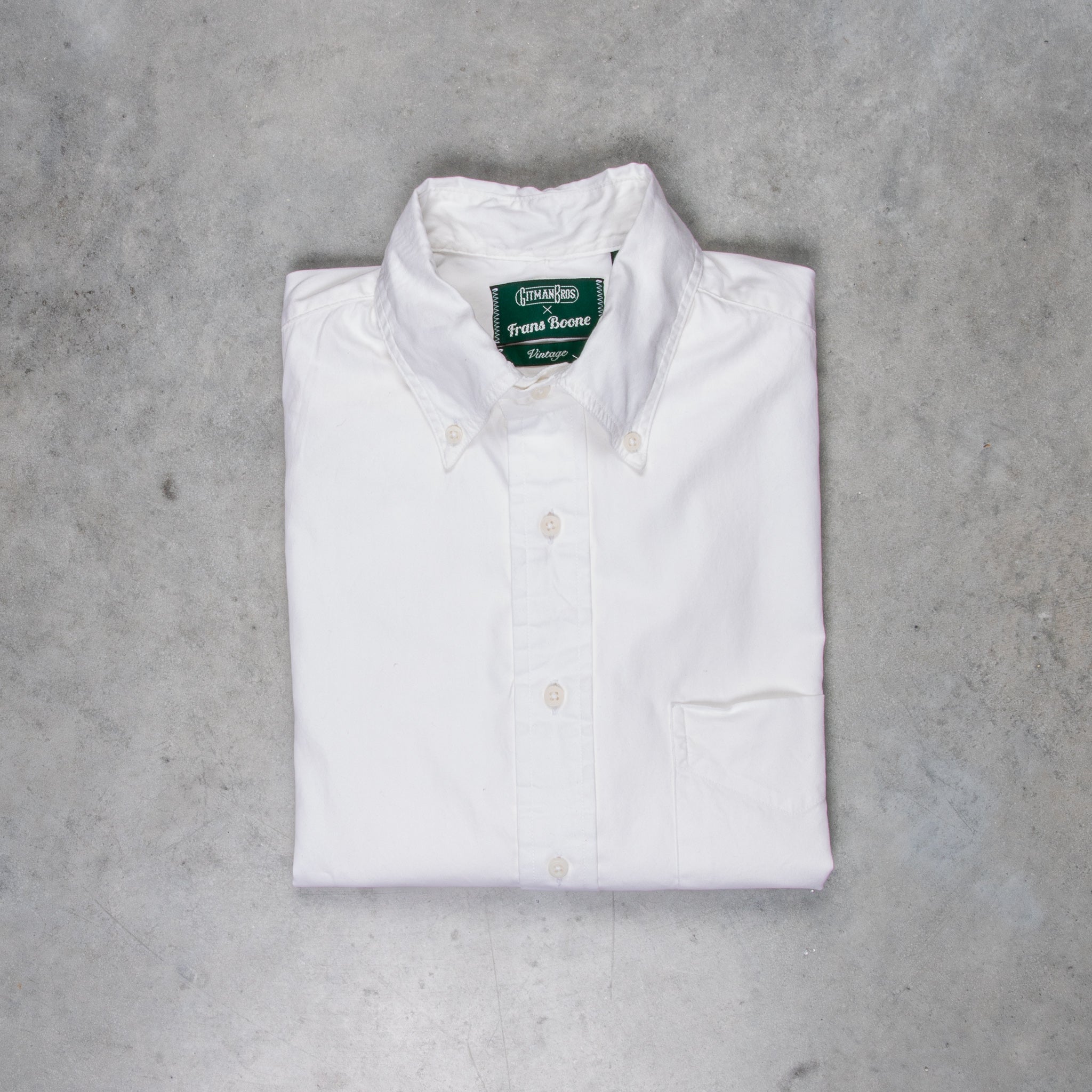 Gitman Vintage x Frans Boone 80/2 japanese yarndyed oxford white