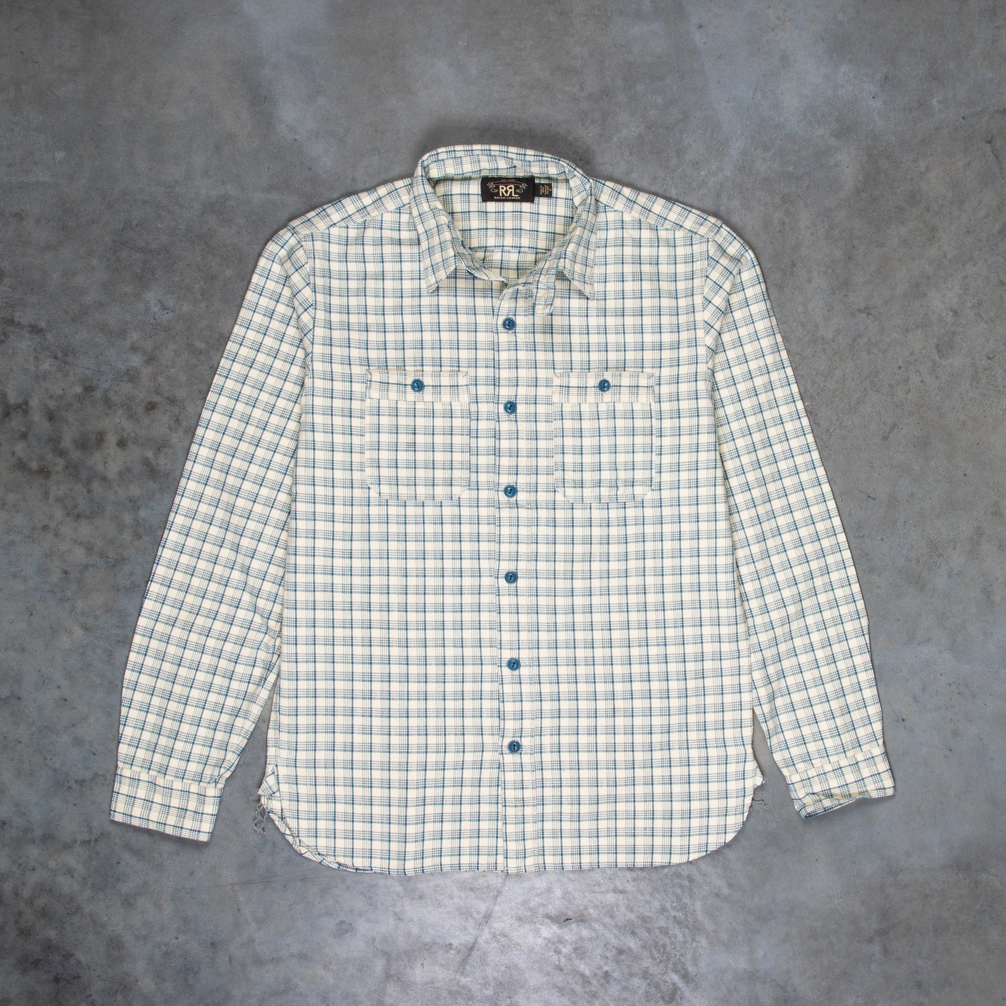 RRL Alaska Sport Shirt RL-598 Cream Blue – Frans Boone Store