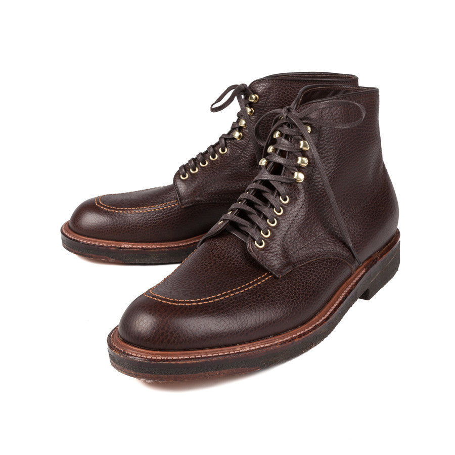 Chronicle Departure skate Alden x Frans Boone dark brown country calf grain Indy boot on crepe s –  Frans Boone Store