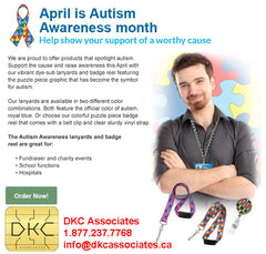 Autism Awareness lanyards and badge reels special