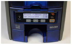 Datacard Desktop Printer Error Code on LCD screen