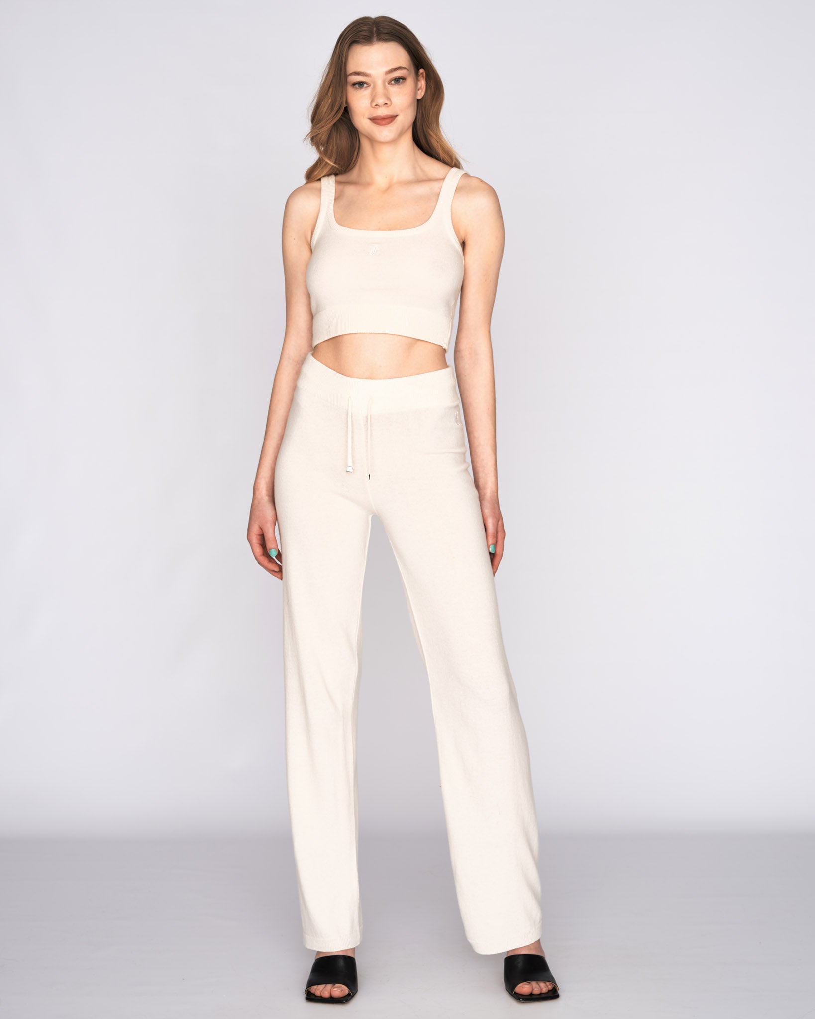 Juicy Knitted Cashmere Blend Pant Sugar