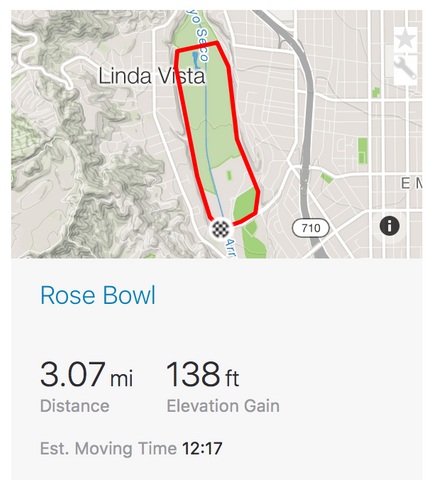 Rose Bowl Group Ride Strava Screenshot