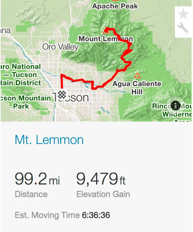 Mt. Lemmon Strava