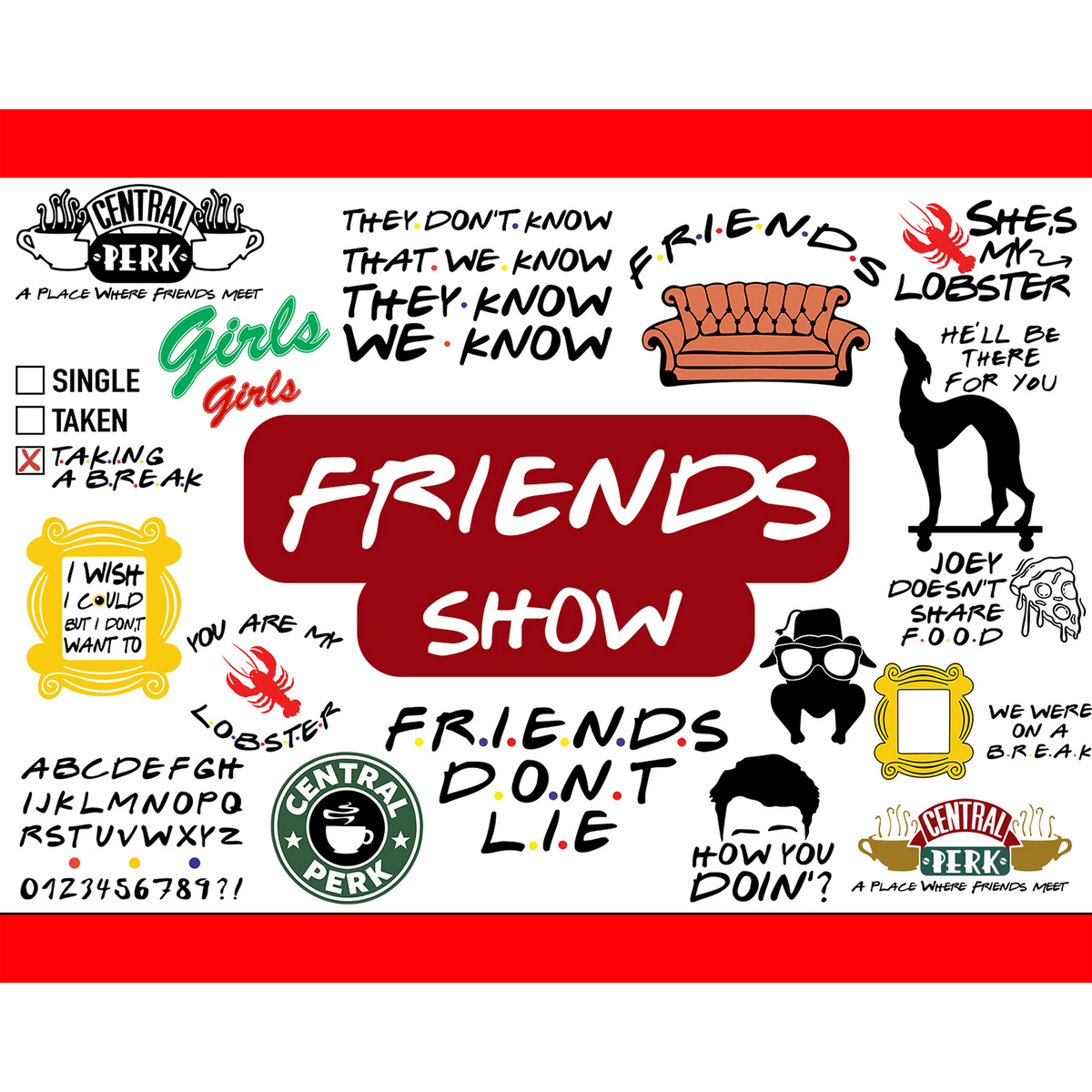 Friends TV Show SVGs | Bestdigitalcut.com – Page 2 – Best Digital Cut