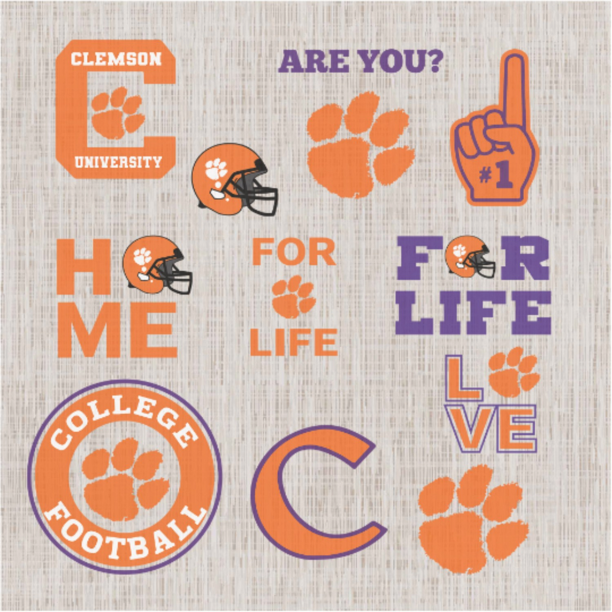 Clemson Tiger Svg Football Svg Football Gift Clemson University Clem Best Digital Cut