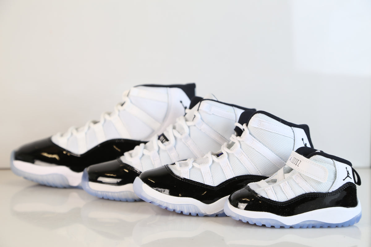 jordan retro 11 white and black