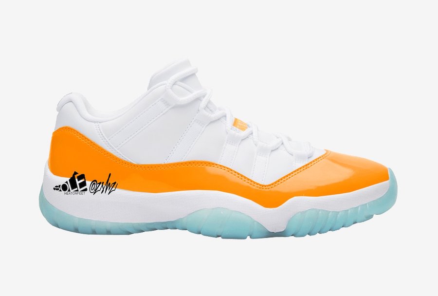 jordan retro 11 orange and white