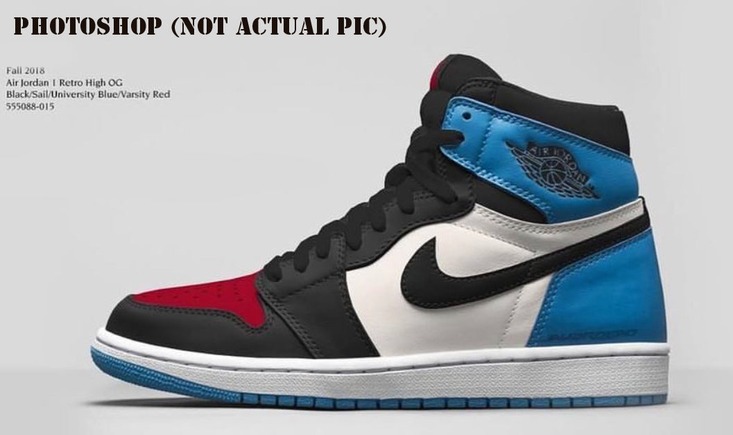 blue and red jordan retro 1