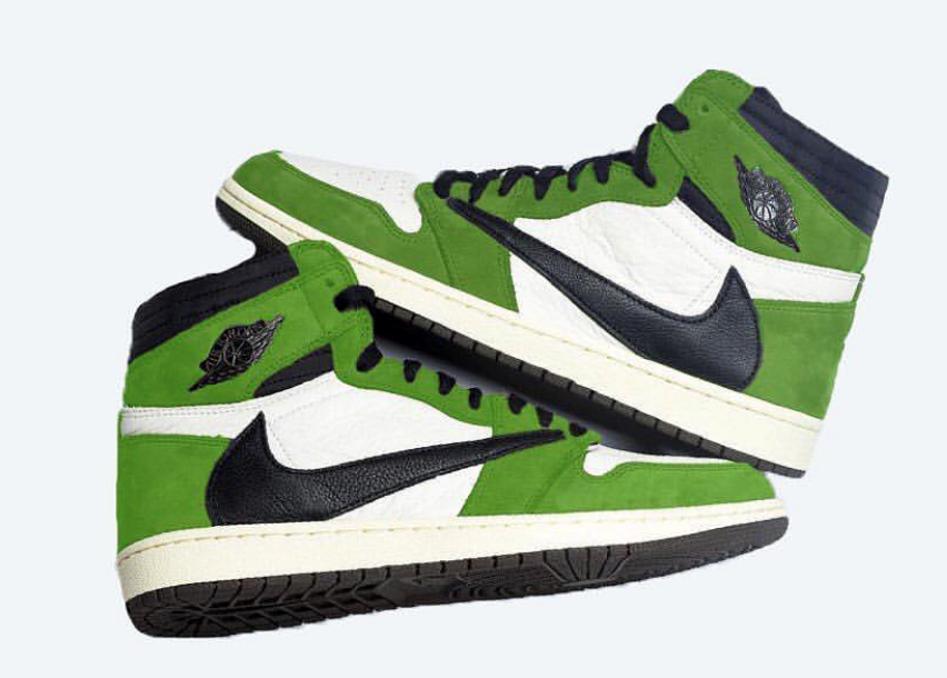 travis scott green shoes