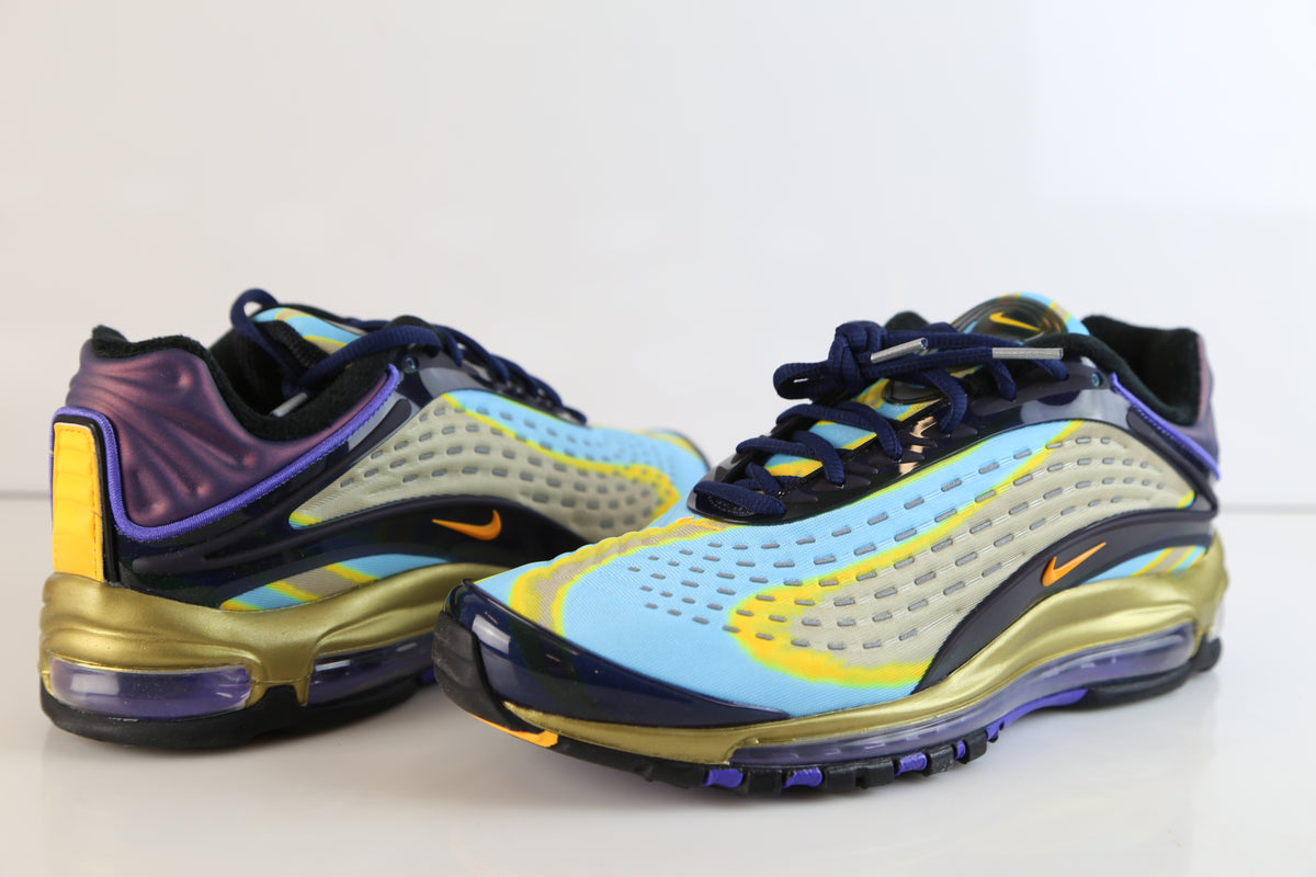 nike air max deluxe midnight navy laser orange