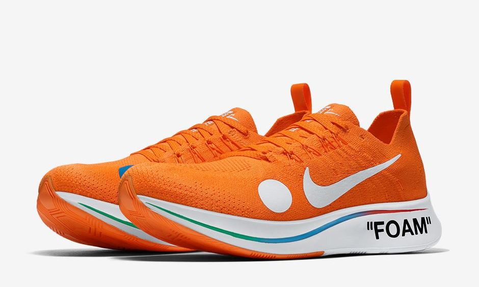 nike off white zoom fly orange