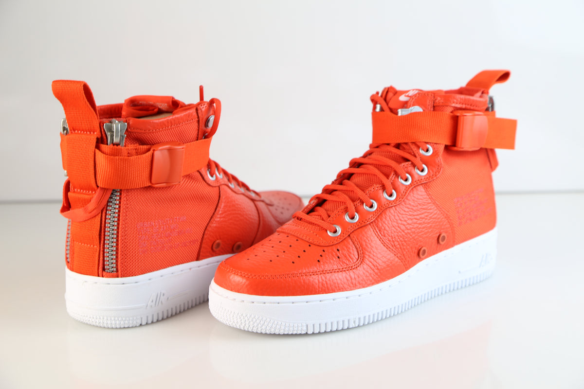 nike sf air force 1 mid team orange