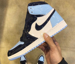 Nike Womens Air Jordan Retro 1 High OG NRG Patent UNC Black University Blue 2019 - PRE ORDER