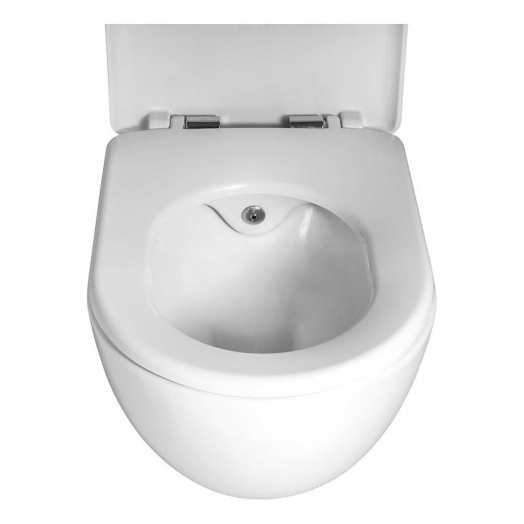Erfgenaam Componeren bescherming Randloos toilet met RVS sproeier, Freedom bidet WC