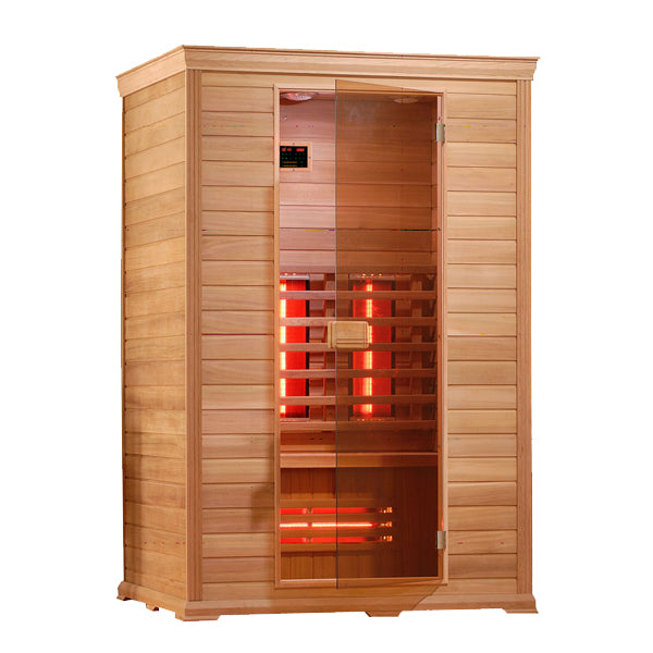 Meestal vloeistof molen 2 persoons infrarood Sauna Classico 130x100x190cm 2100 Watt met lichtt