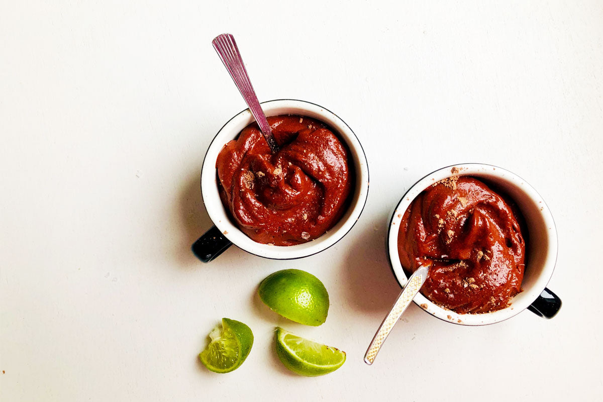 Chocolate avocado pudding with collagen