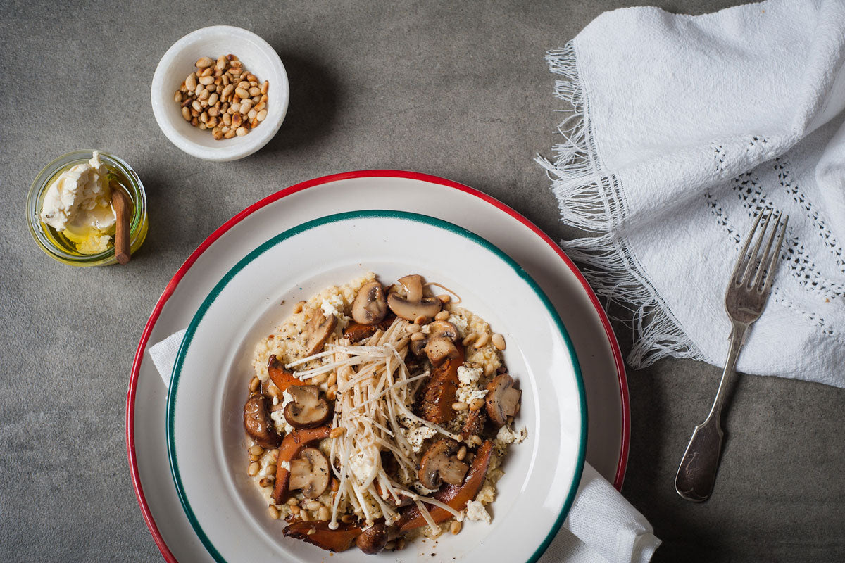 Millet mushroom risotto