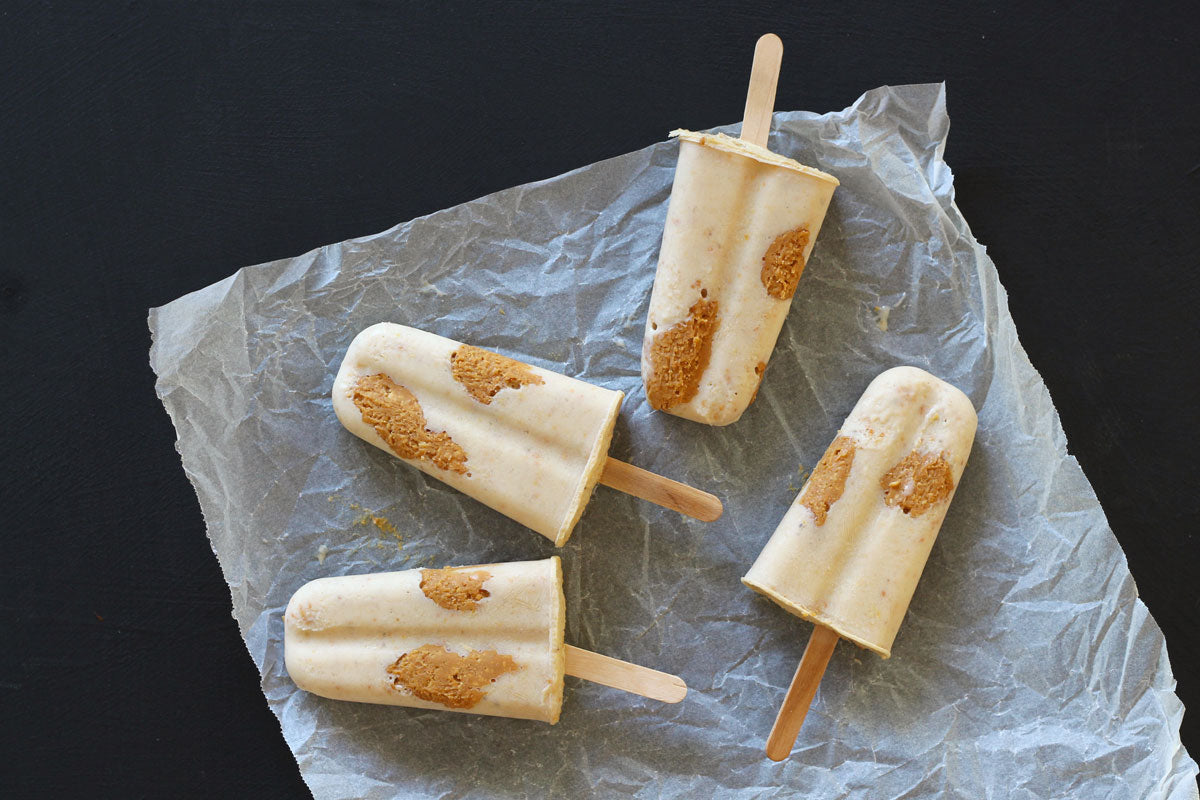 Frozen banana ice cream with salted peanut butter