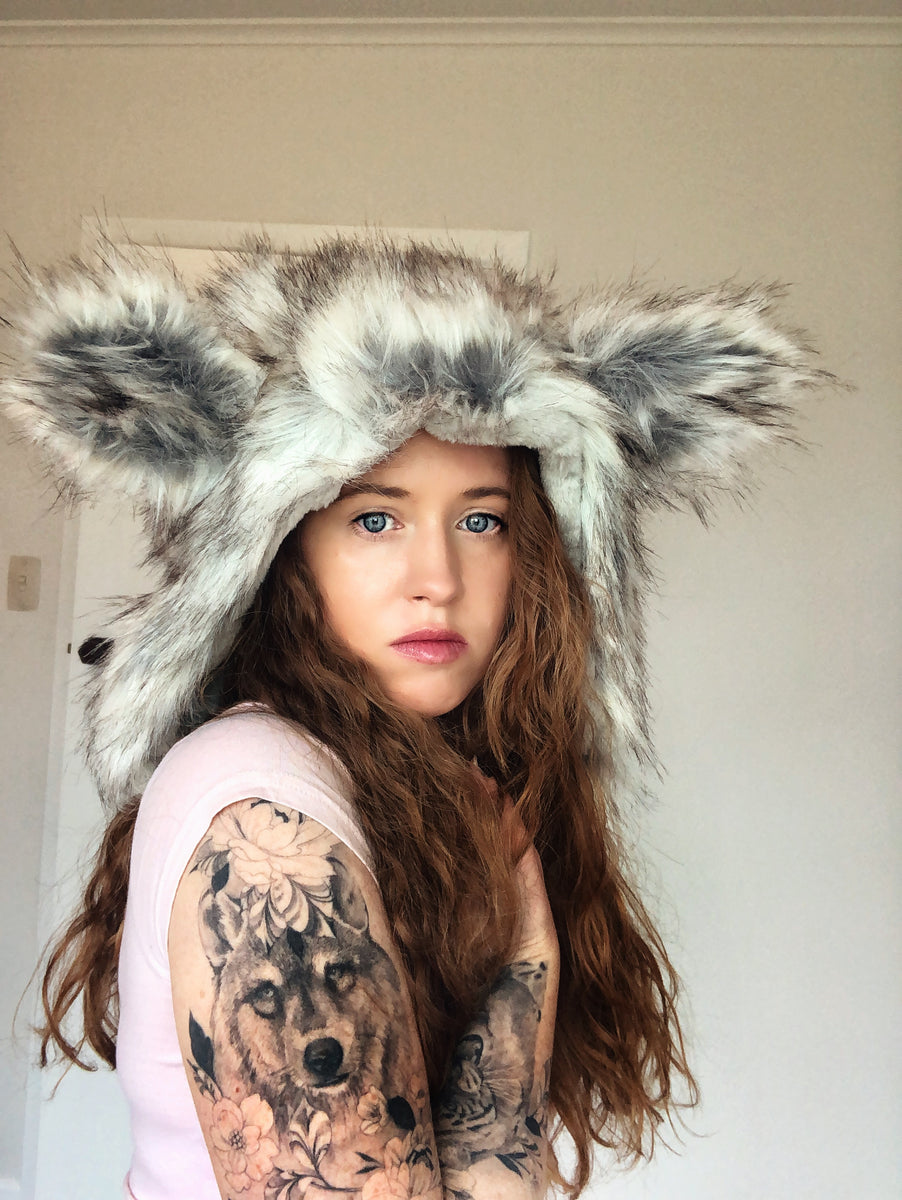 realistic wolf hat