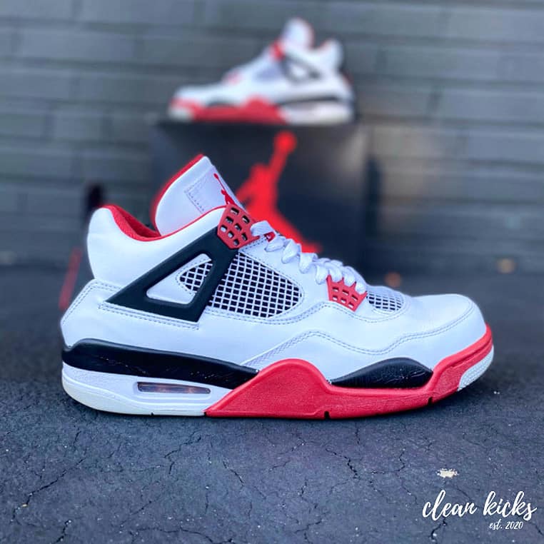 how to clean jordan 4 fire red