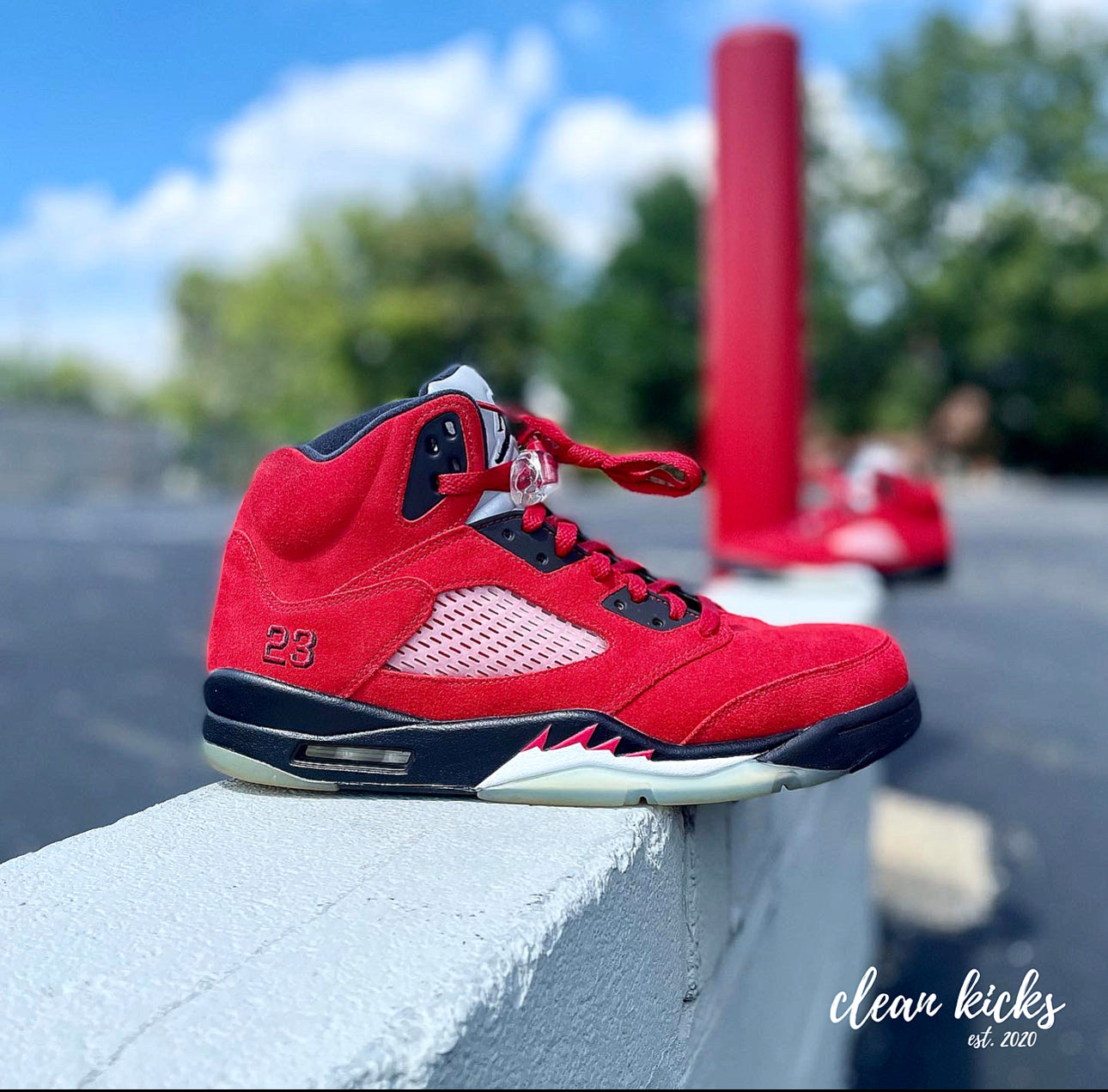 how to clean jordan 5 red suede