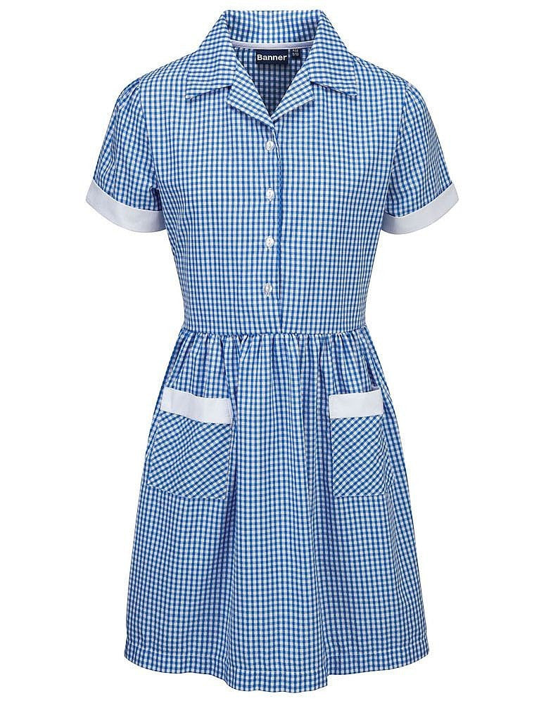 Gingham Dress - Blue/White – Sussex Uniforms