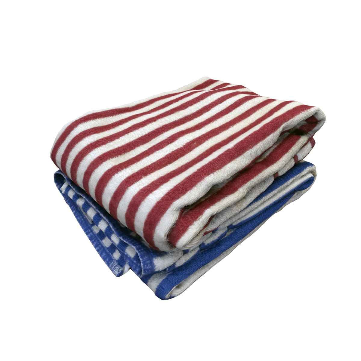 Red And Blue Folded Towels Baso Assets