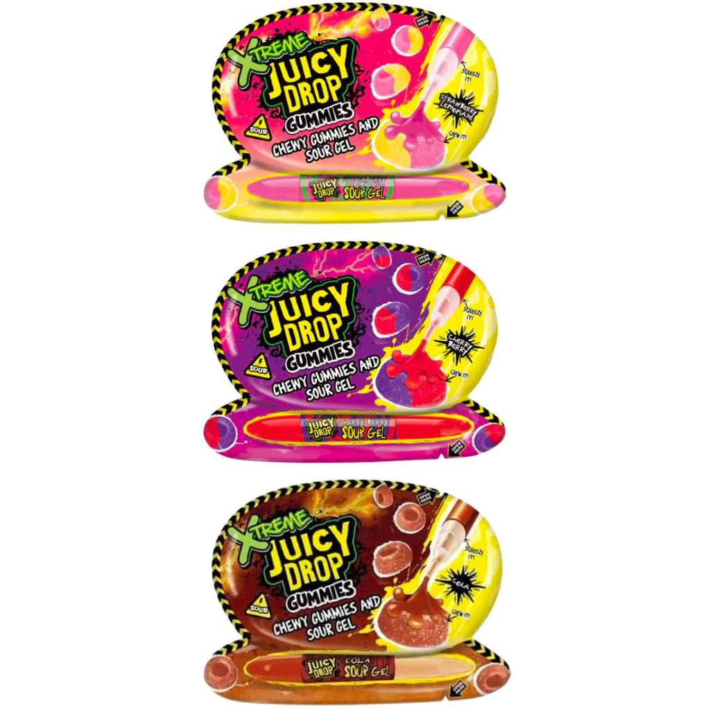 Xtreme Juicy Drop Gummies And Sour Gel 57g Usa Bites 