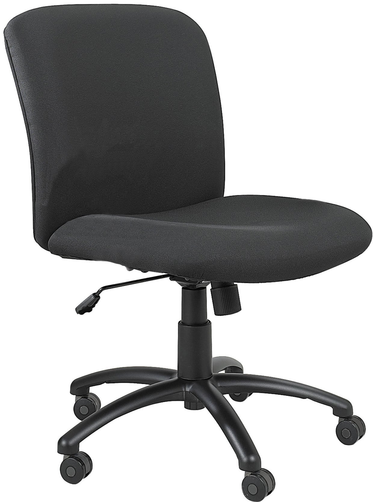 Adjustable Height Work or Home Office Weight Capacity Tilt 500 lbs Safco Big and Tall High Back Rolling Swivel Task Desk Chair Padded Arms Black Bonded Leather Seat