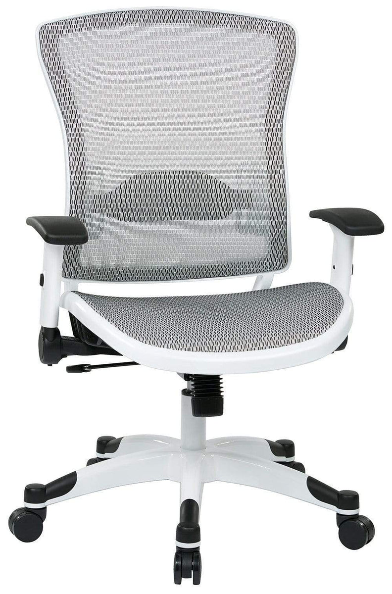 white mesh office chair ergonomic