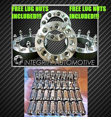 4 X Wheel Spacers Adapters | 8X6.5 To 8 X 6.5 | 3 Inch | 9/16Th +32 Free Lugnuts - Wheel Adapters USA