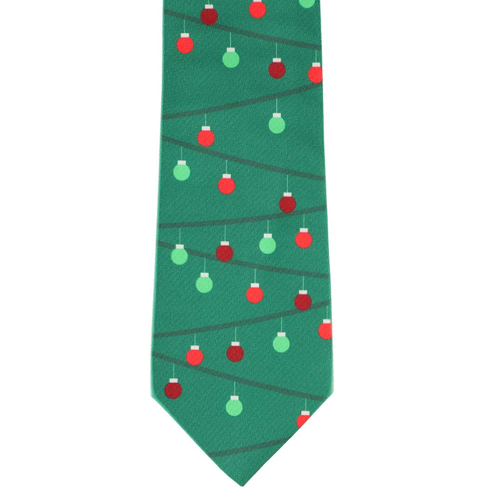 Hallmark Men's Novelty Neck Tie Red Green Christmas Trees 57"