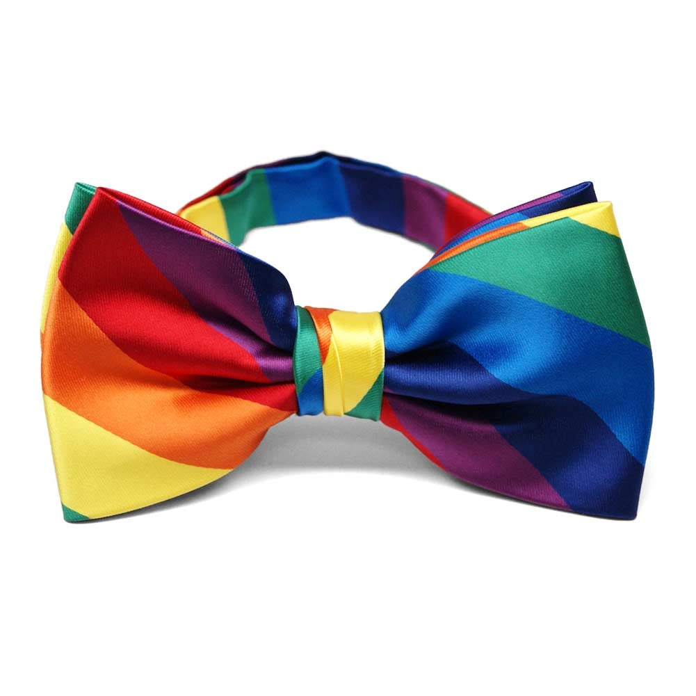 Rainbow Striped Bow Tie Shop At Tiemart Tiemart Inc 3205