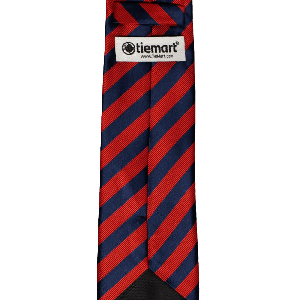 Red And Navy Blue Striped Tie Shop At Tiemart Tiemart Inc 4011