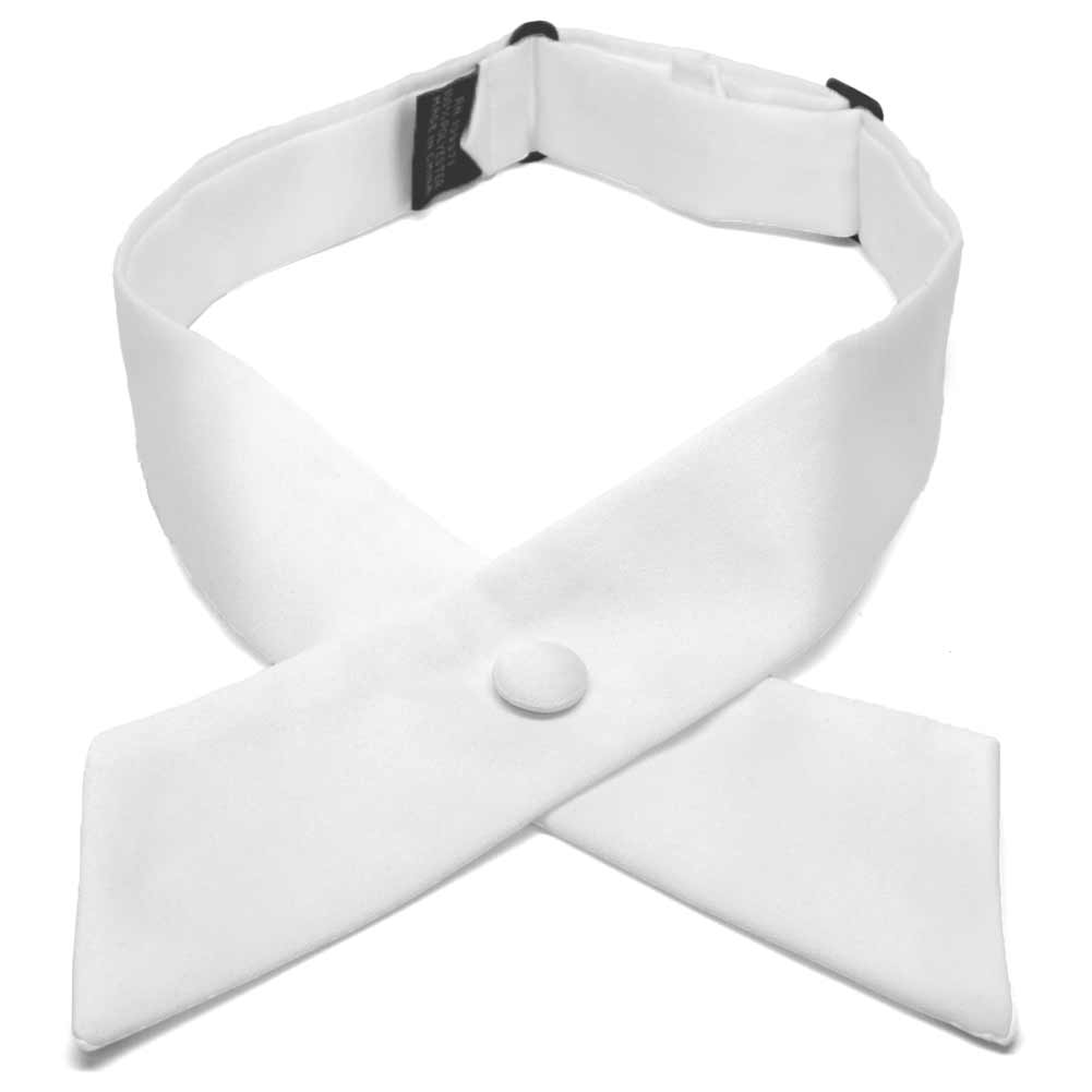 White Crossover Ties Shop At Tiemart Tiemart Inc 8688